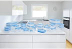 EMSA Clip & Close Frischhaltedose – 100% Auslaufsicher, Spülmaschinenfest und Mikrowellengeeignet, Perfekt für Eiswürfel und Aufbewahrung, Blau, Made in Germany