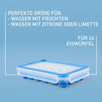 EMSA Clip & Close Frischhaltedose – 100% Auslaufsicher, Spülmaschinenfest und Mikrowellengeeignet, Perfekt für Eiswürfel und Aufbewahrung, Blau, Made in Germany