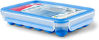 EMSA Clip & Close Frischhaltedose – 100% Auslaufsicher, Spülmaschinenfest und Mikrowellengeeignet, Perfekt für Eiswürfel und Aufbewahrung, Blau, Made in Germany