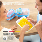 EMSA Clip & Close Frischhaltedose – 100% Auslaufsicher, Spülmaschinenfest und Mikrowellengeeignet, Perfekt für Eiswürfel und Aufbewahrung, Blau, Made in Germany