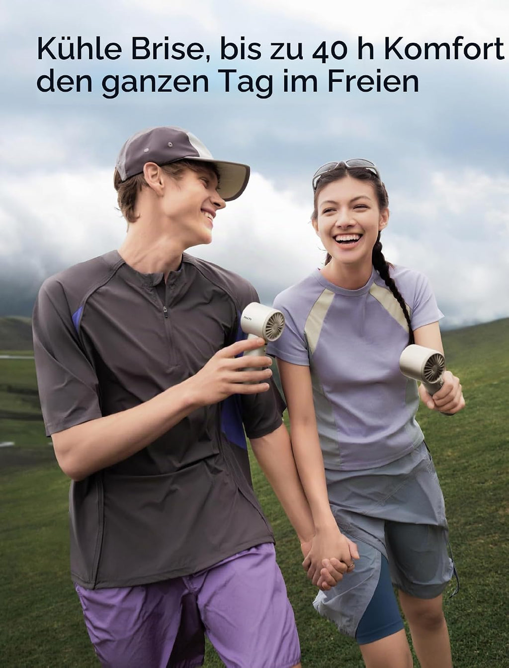 JISULIFE Handventilator Pro1S – Hochgeschwindigkeits-Kühlung mit 40 Stunden Laufzeit, Metallgehäuse für Langlebigkeit, Individuelle 1-100 Geschwindigkeitsstufen – Perfekt für Reisen und Geschenke (Bernsteingold)