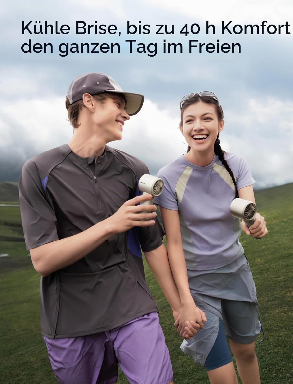 JISULIFE Handventilator Pro1S – Hochgeschwindigkeits-Kühlung mit 40 Stunden Laufzeit, Metallgehäuse für Langlebigkeit, Individuelle 1-100 Geschwindigkeitsstufen – Perfekt für Reisen und Geschenke (Bernsteingold)