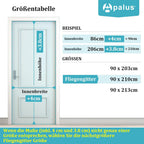 Apalus Prime Fliegengitter Tür – Hochwertiger Magnet Insektenschutz für Balkon- und Terrassentüren (90x210 cm) – Lichtdurchlässig, Reißfest und Wetterfest mit Stärkeren Magneten – Einfache Montage ohne Bohren