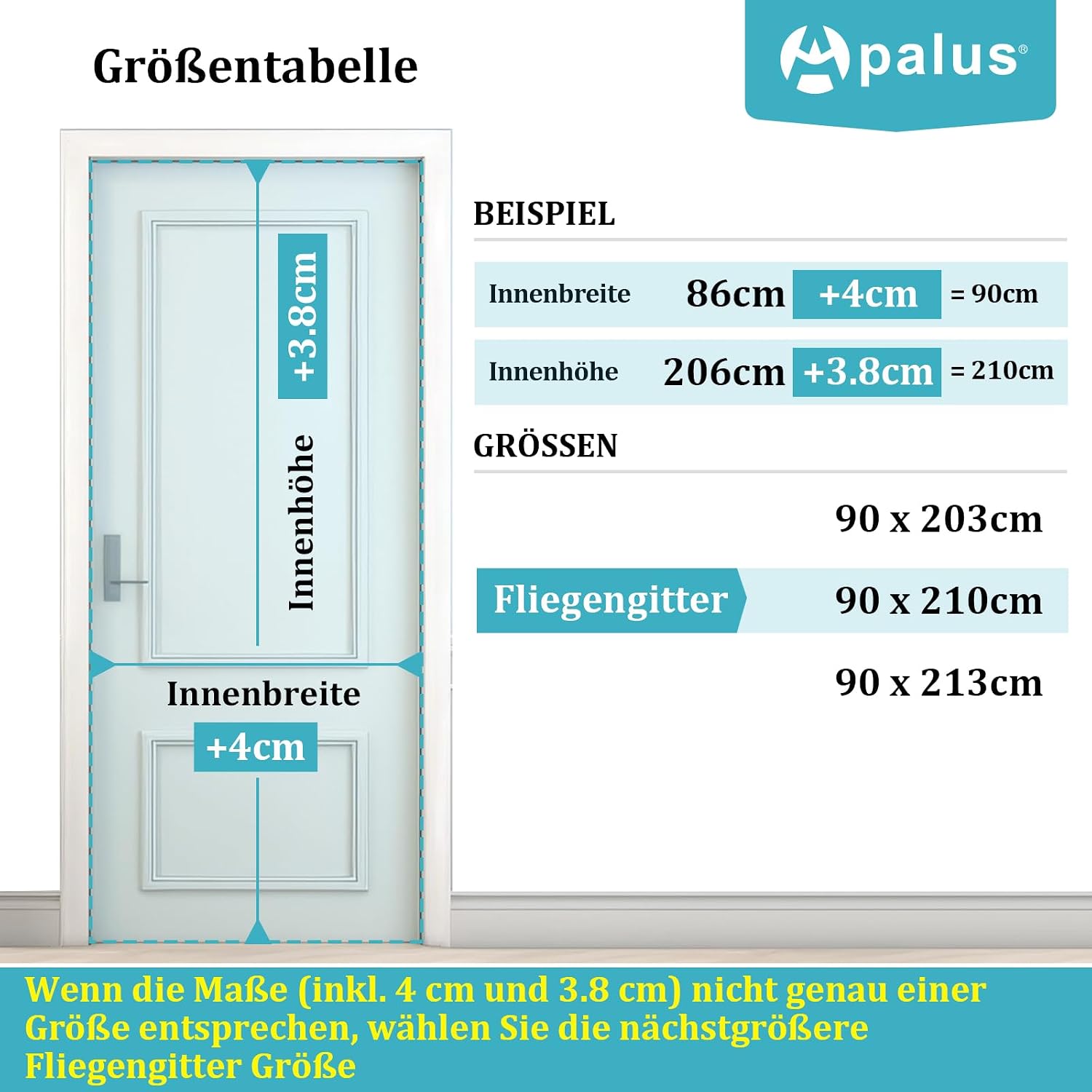Apalus Prime Fliegengitter Tür – Hochwertiger Magnet Insektenschutz für Balkon- und Terrassentüren (90x210 cm) – Lichtdurchlässig, Reißfest und Wetterfest mit Stärkeren Magneten – Einfache Montage ohne Bohren