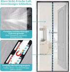 Apalus Prime Fliegengitter Tür – Hochwertiger Magnet Insektenschutz für Balkon- und Terrassentüren (90x210 cm) – Lichtdurchlässig, Reißfest und Wetterfest mit Stärkeren Magneten – Einfache Montage ohne Bohren