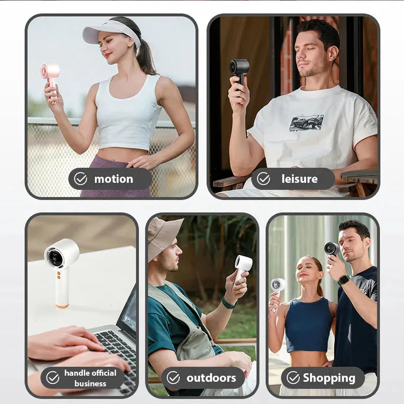 Mini Handventilator – USB Schnellladung, Tragbar
